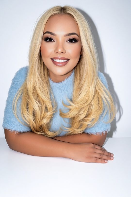 Marsha Bagmeijer smiling, wearing a blue sweater
